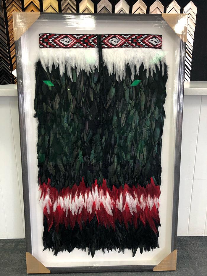 Beautiful Ngāpuhi Māori Black White Red Korowai Cloak - Image 5