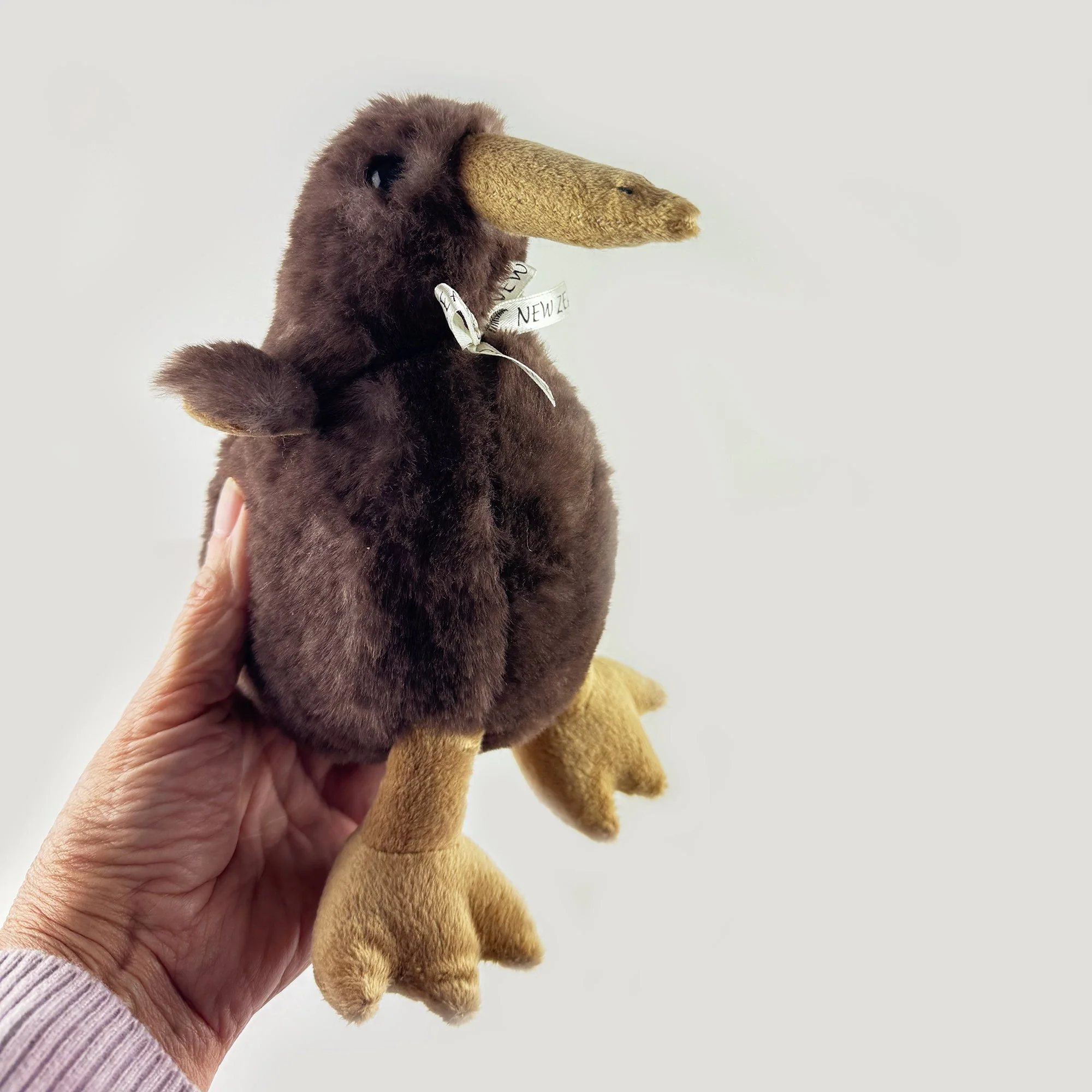 Chocolate Brown Plush Kiwi Bird Toy - Image 2