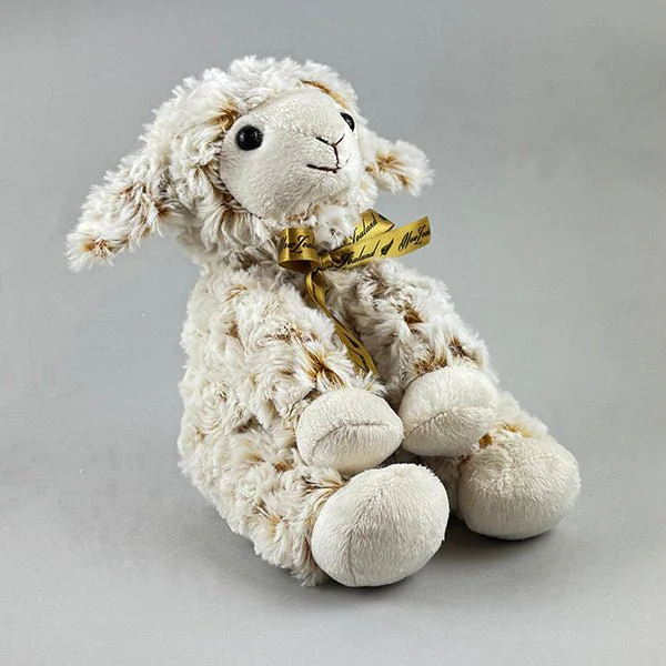 Cute NZ Souvenir Sitting Lamb Plush Toy with Curly Fur