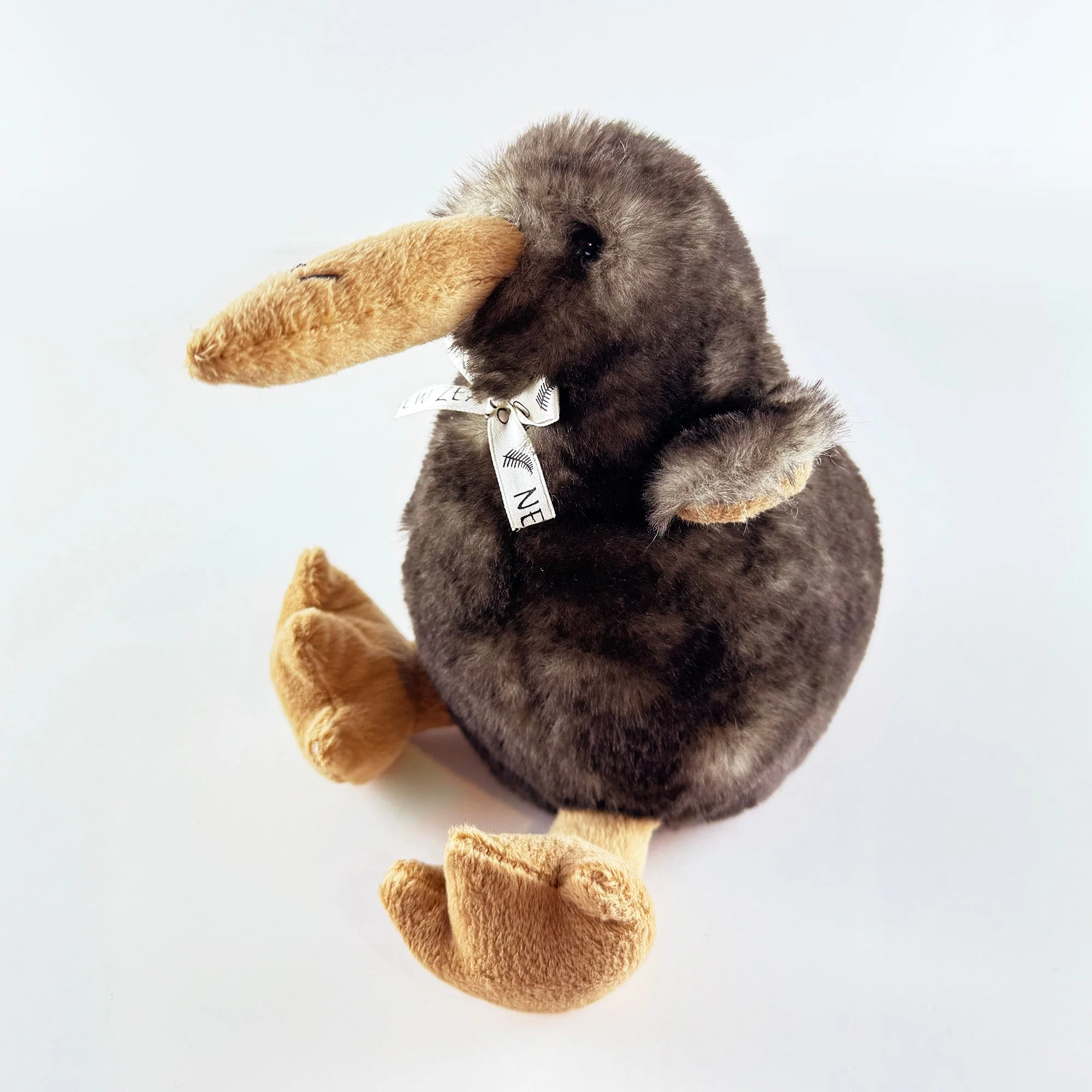 Dark Brown Plush Kiwi Bird Toy - Wonderful NZ Souvenir