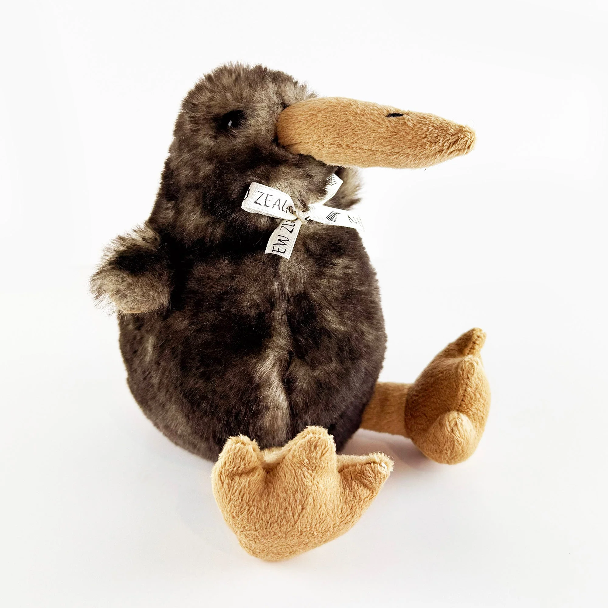 Dark Brown Plush Kiwi Bird Toy - Wonderful NZ Souvenir - Image 3