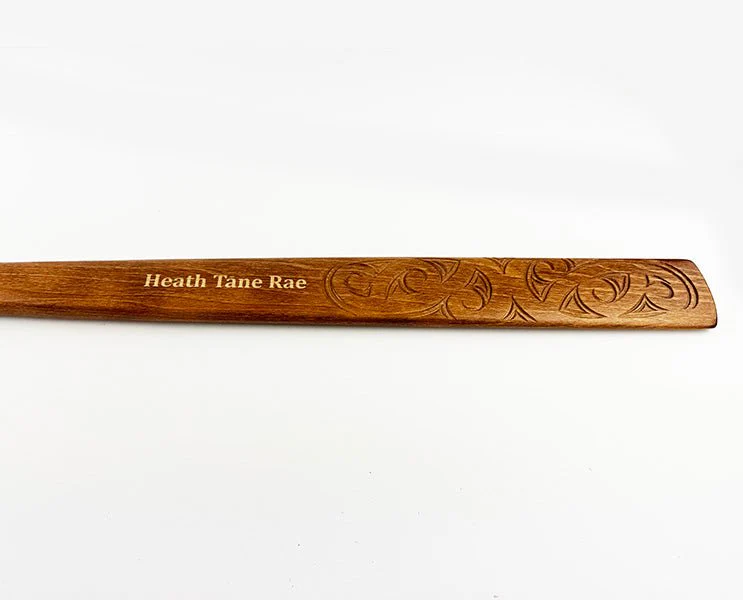 Full Size Maori Taiaha with Carved Shaft and Head (Stand Optional) - Image 13