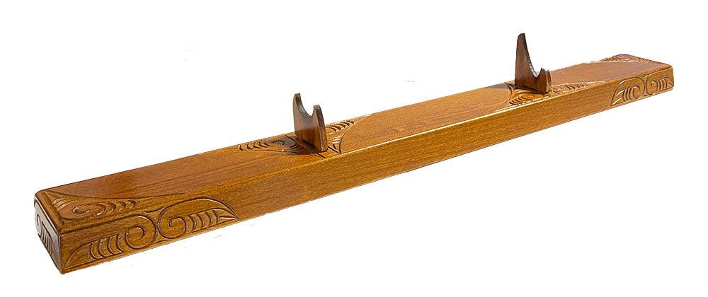 Full Size Maori Taiaha with Carved Shaft and Head (Stand Optional) - Image 7
