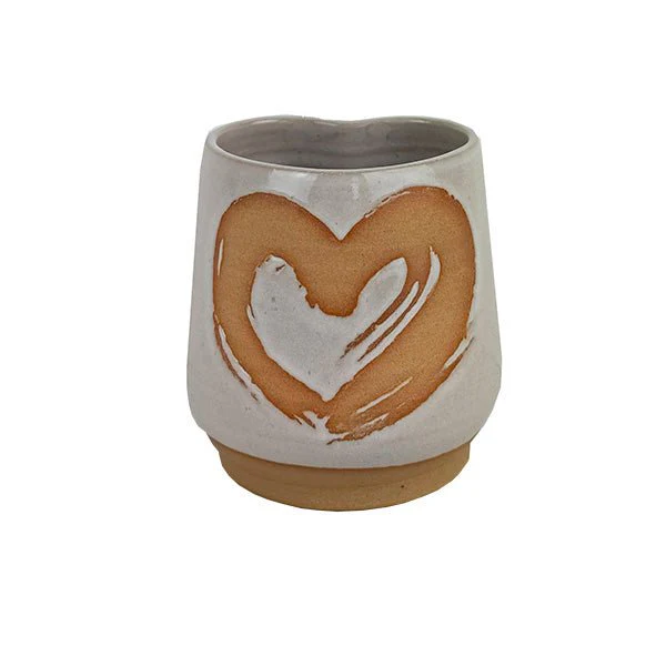 Gorgeous NZ Made Pottery Heart Mug - Image 2