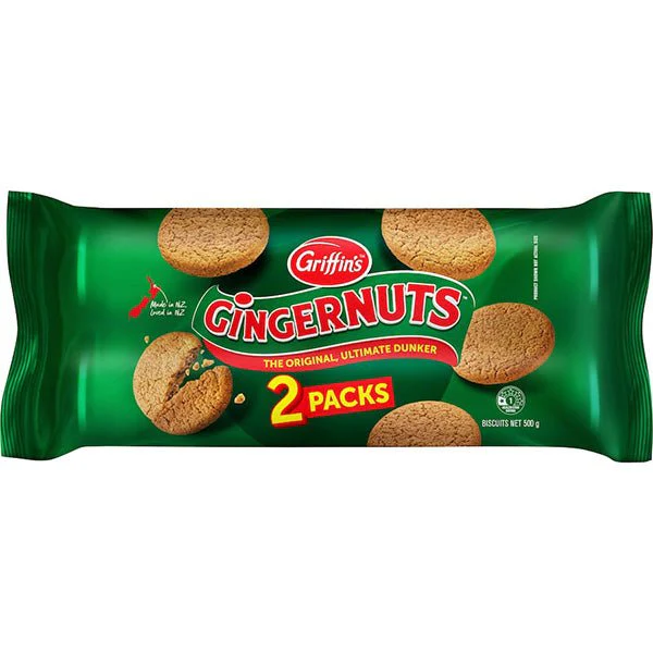 Griffins Gingernuts Biscuits Twin Pack