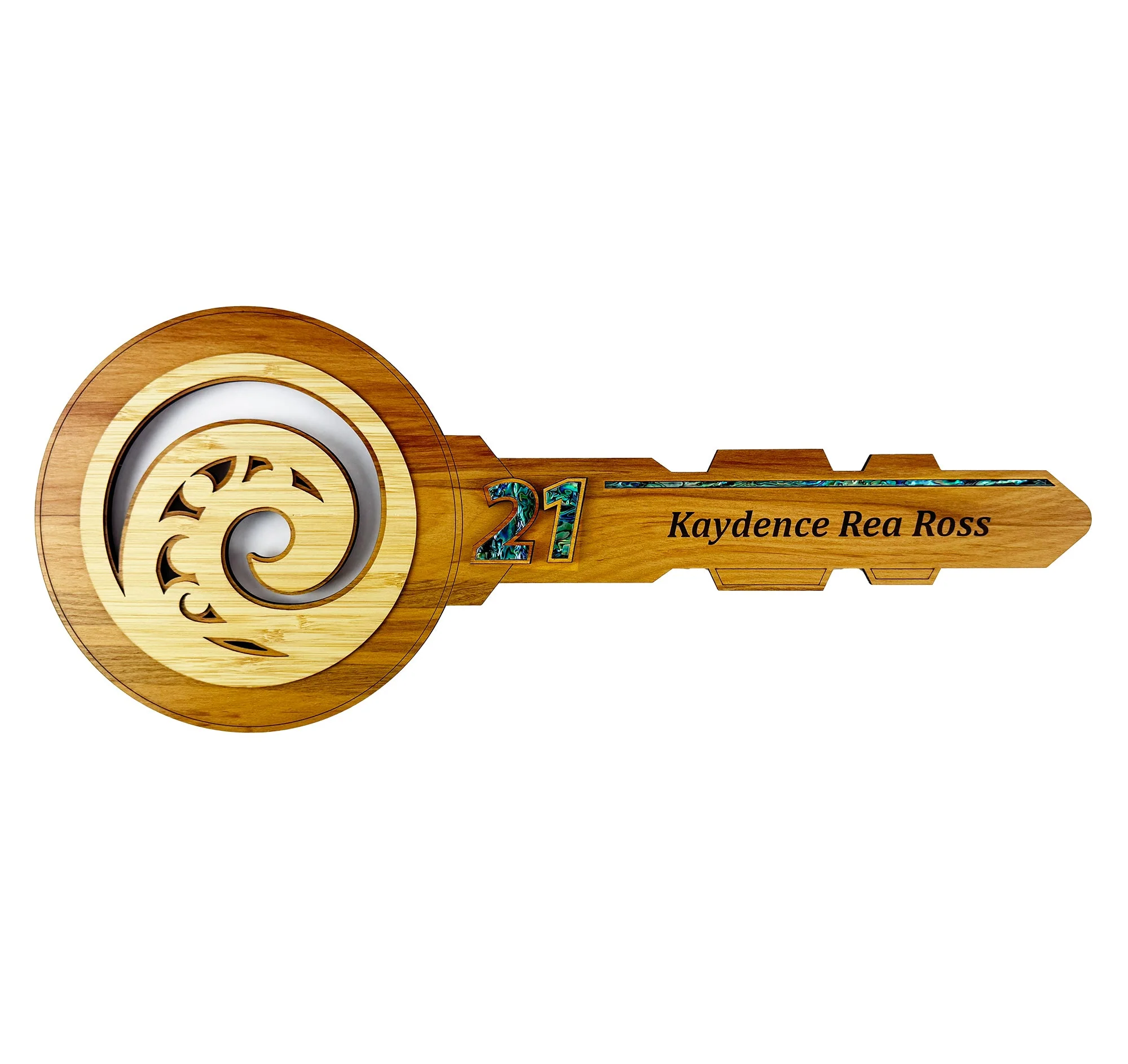 Koru Design NZ Made 21st Key with Optional Stand - Image 4