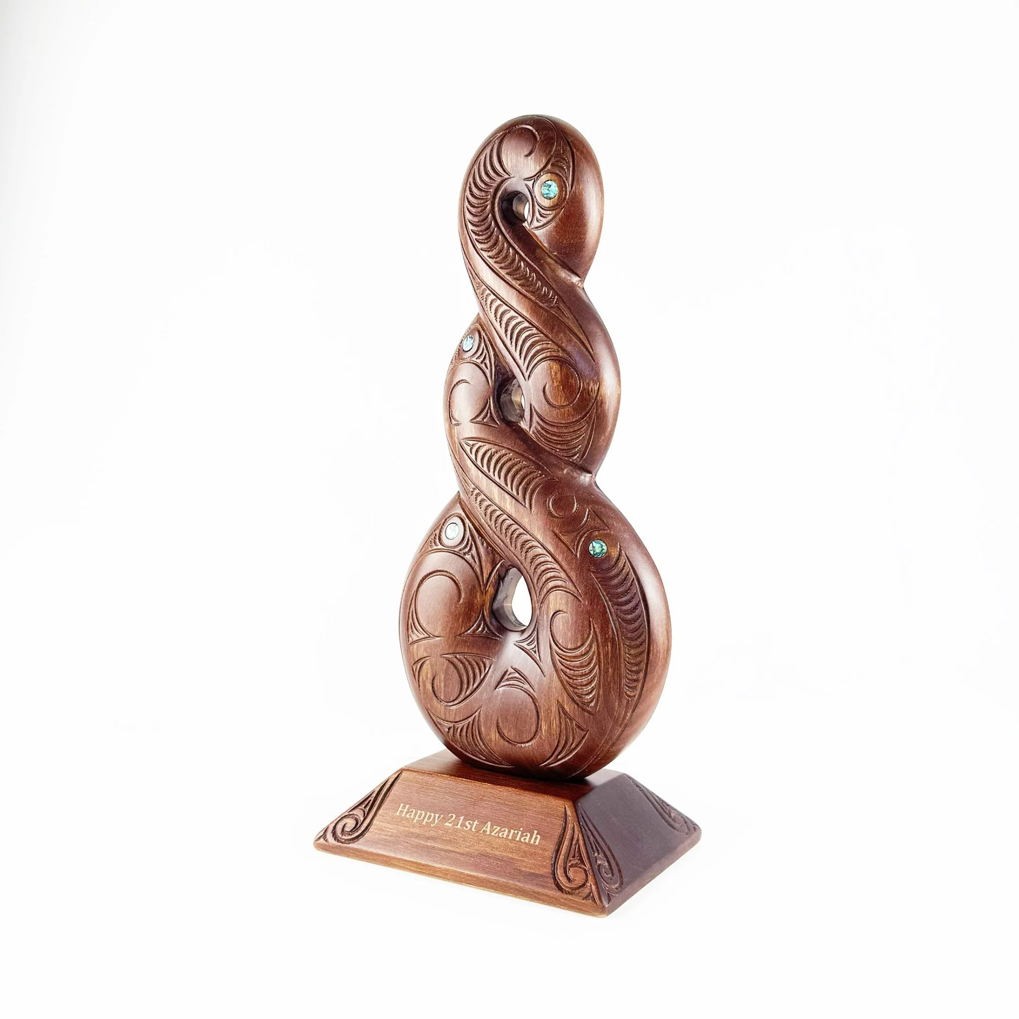 Large 43cm Maori Pikorua Twist Trophy or Ornament - Image 7