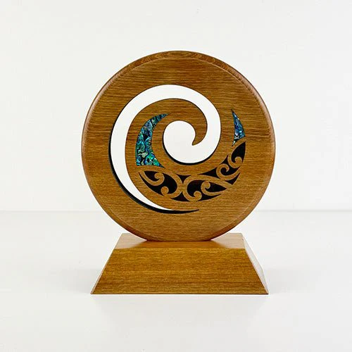 Maori Koru Trophy on Large Engravable Stand