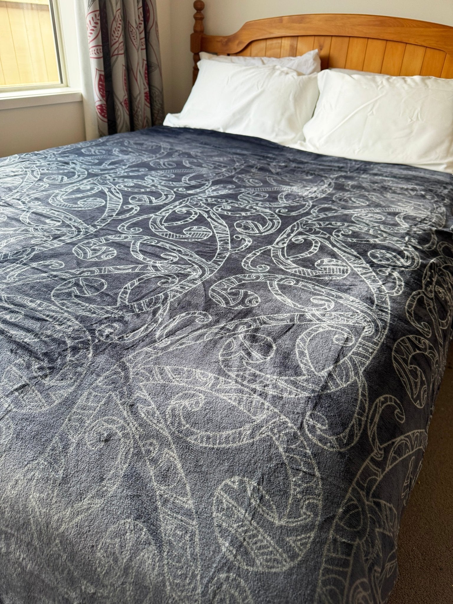Māori Kowhaiwhai Rafter Pattern Soft and Thick Fleece Blanket