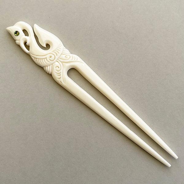 Māori Manaia Protector Bone Heru Hair Comb