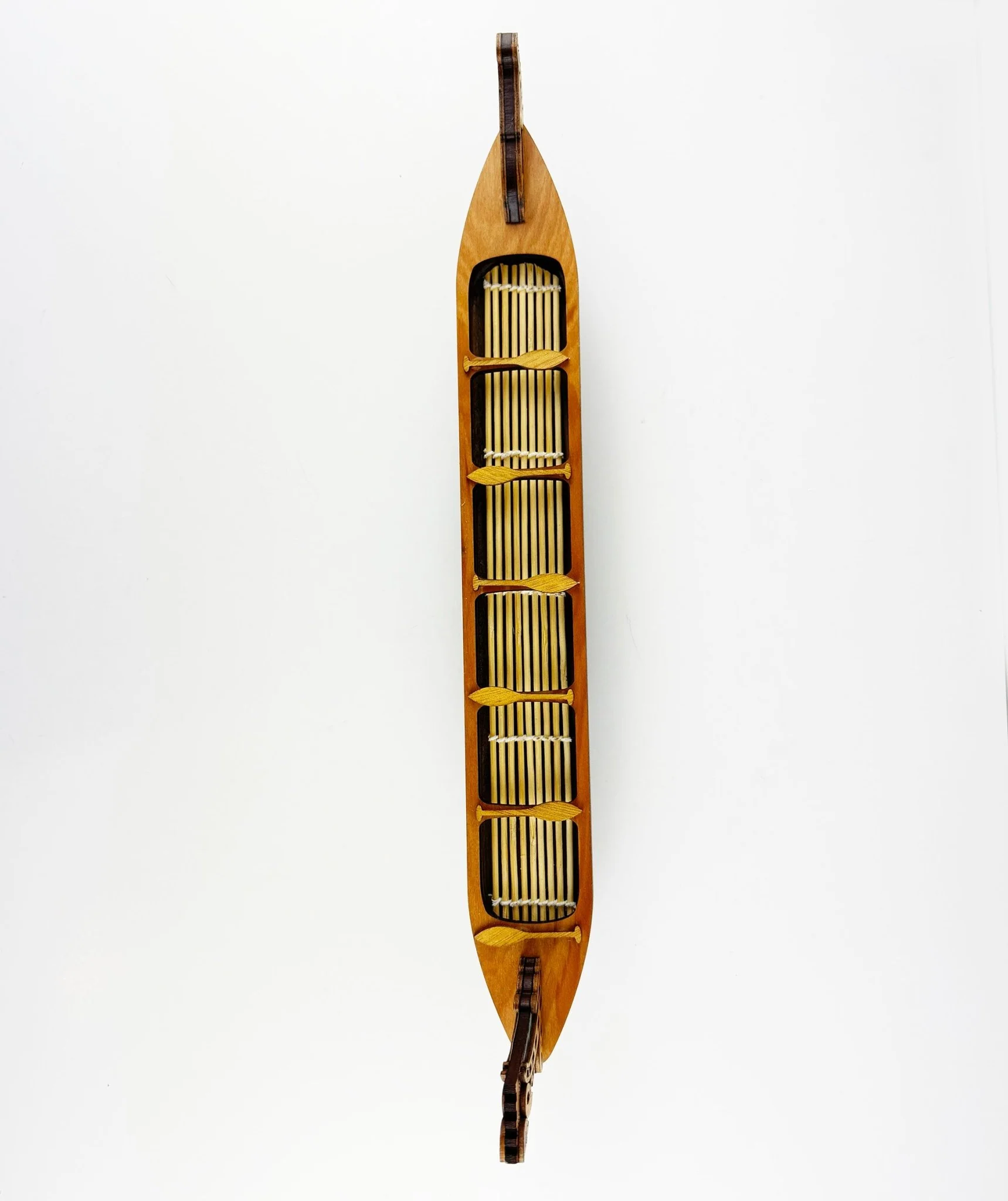 Medium Size NZ Māori Waka Taua War Canoe - Ornament and Trophy - Image 4