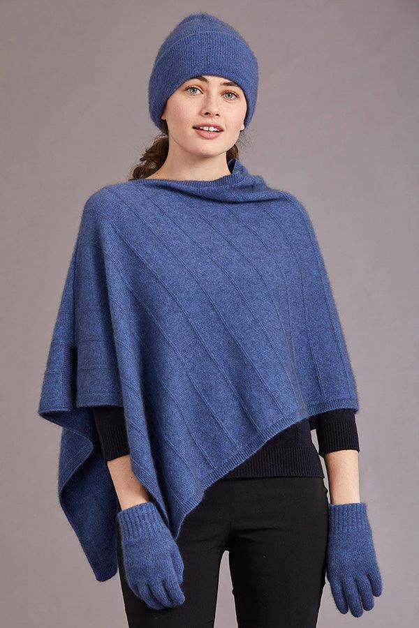 Merino Possum Silk Asymmetric Poncho - Image 4