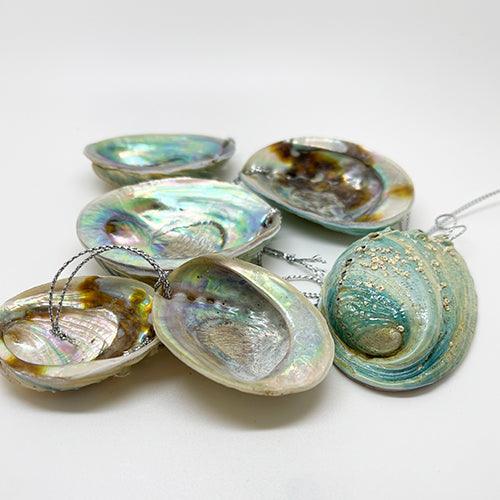 Natural Baby Paua Shell Christmas Ornament - Image 2