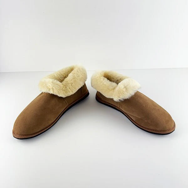 New Zealand Sheepskin Slippers with Roll Collar - Perfect to Keep Both Feet and Ankles Warm - Image 5