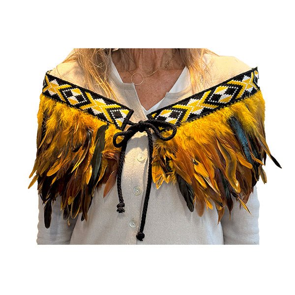 Māori Ngāti Whatua or Taranaki Short Gold Korowai