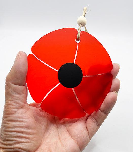 NZ Made ANZAC Poppy Ornament - Image 2