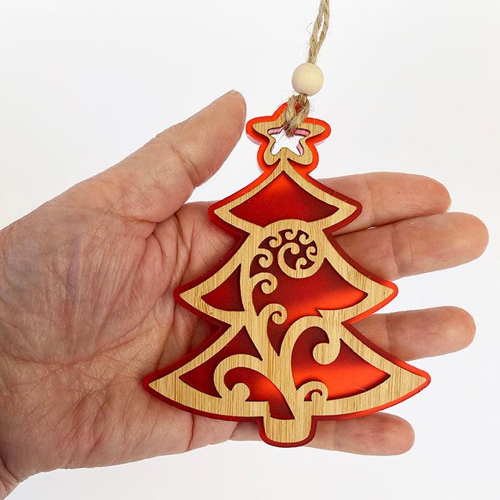 NZ Made Koru Christmas Tree Decoration - Image 2