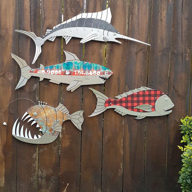 NZ Made Layered Angler Fish Wall Art - Image 4