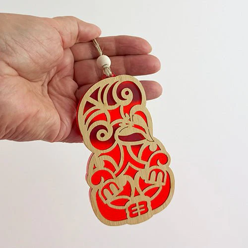 NZ Made Maori Tiki Christmas Ornament
