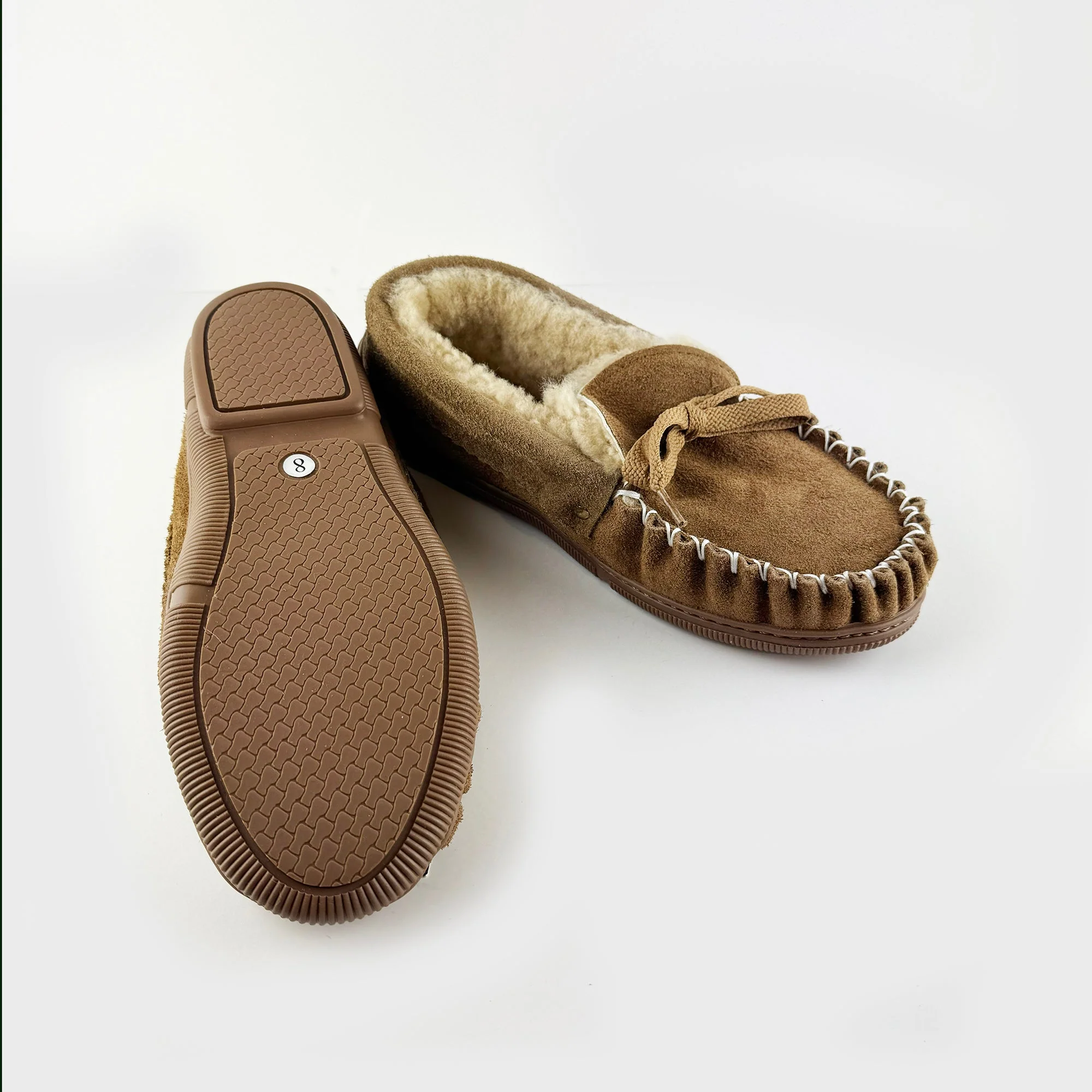 NZ Sheepskin Moccasins with Rugged Outdoor Sole and Laces for a Perfect Fit - Image 2