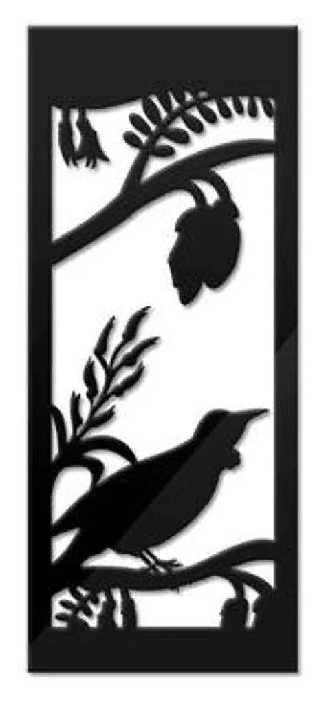 NZ Tui Bird on Kowhai Aluminium Panel - Image 2