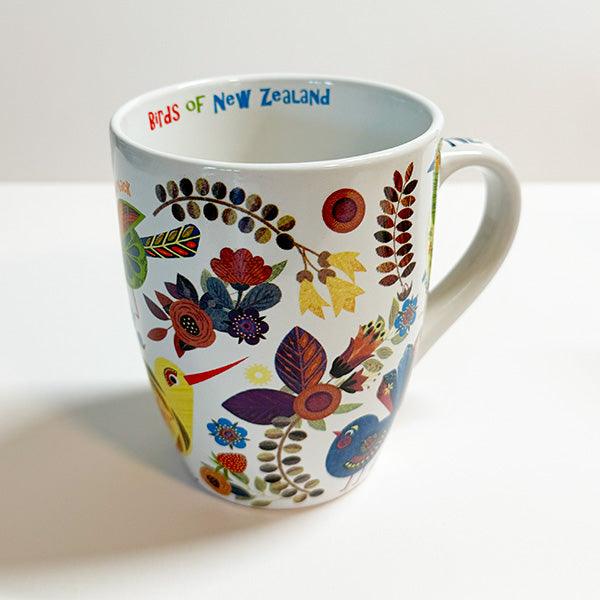 Pretty NZ Birds and Flowers Souvenir Mug - Image 2