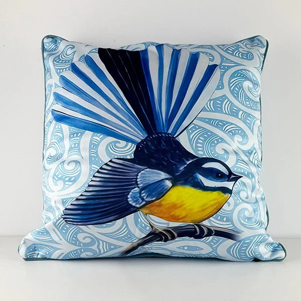 Pretty NZ Fantail Piwakawaka Cushion Cover