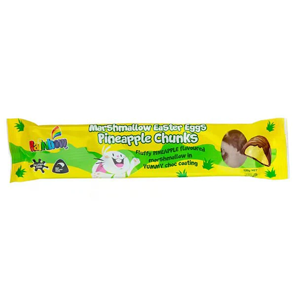 Rainbow Pineapple Chunks Marshmallow Easter Eggs