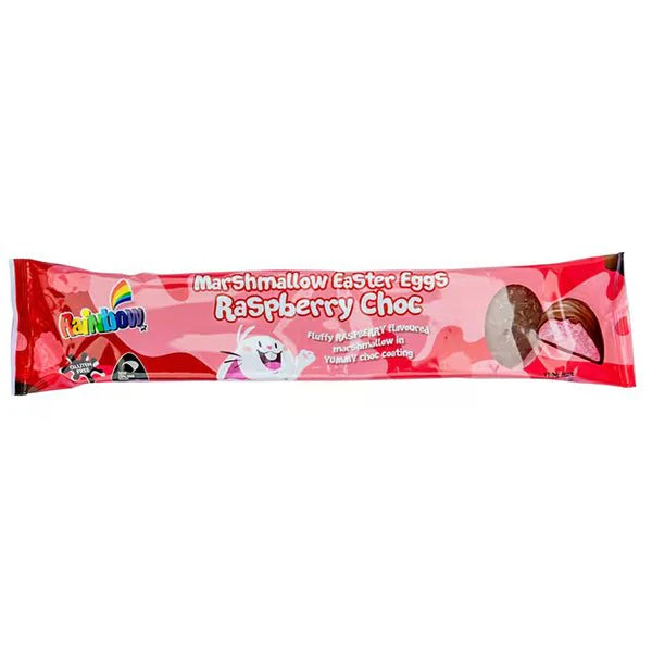 Rainbow Raspberry Chocolate Marshmallow Easter Eggs