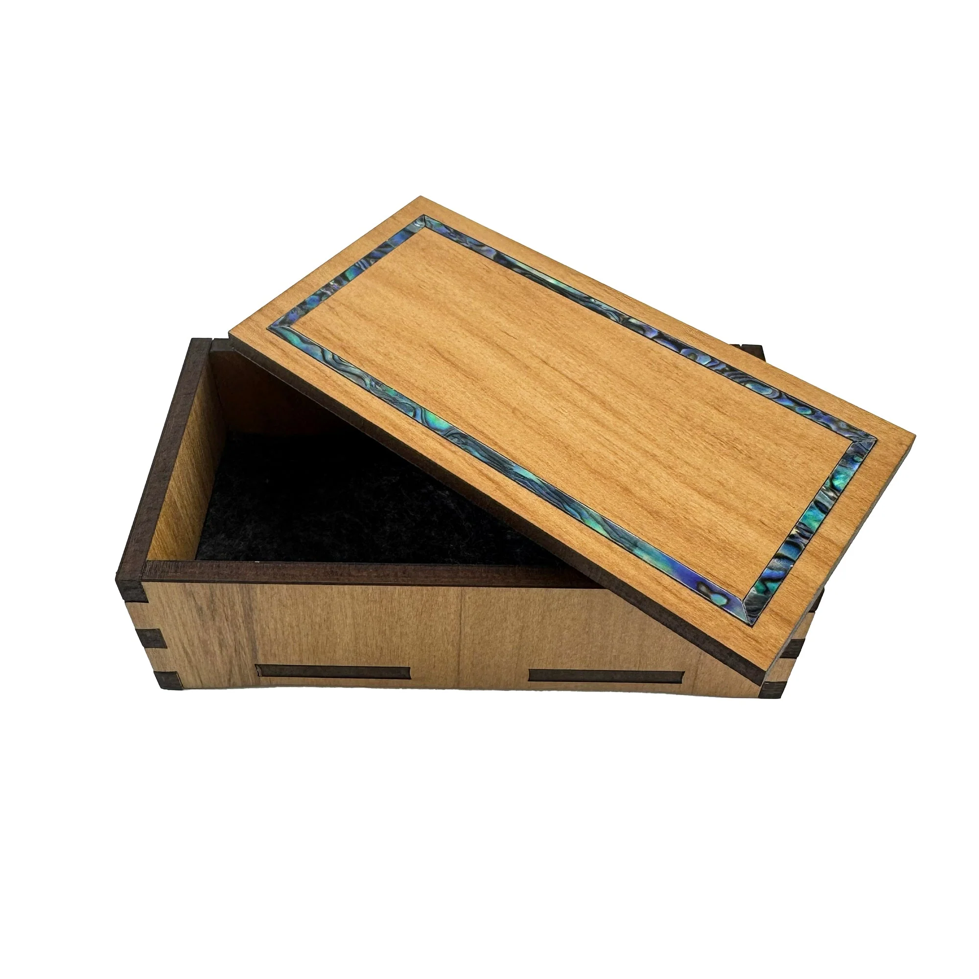 Rectangular Rimu and Paua Jewellery Gift Box with Optional Engraving - Image 4