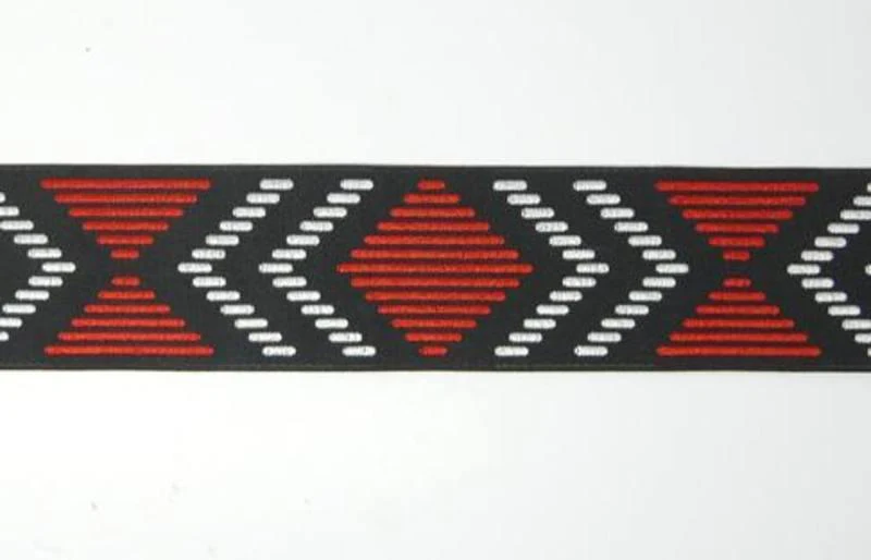 Red and Black Maori Diamond Pattern Braid