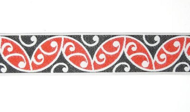 Red and Black Maori Koru Braid