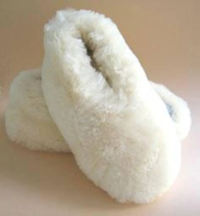 Sheepskin Wool Out Slippers with Suede Soles - the Warmest Possible - Image 10