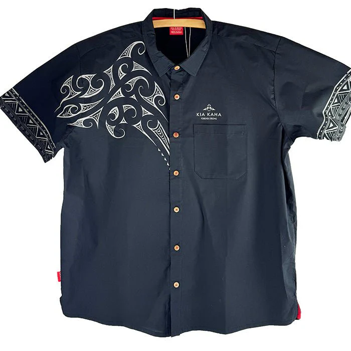Short Sleeve Mens Maori Koru Tattoo Shirt