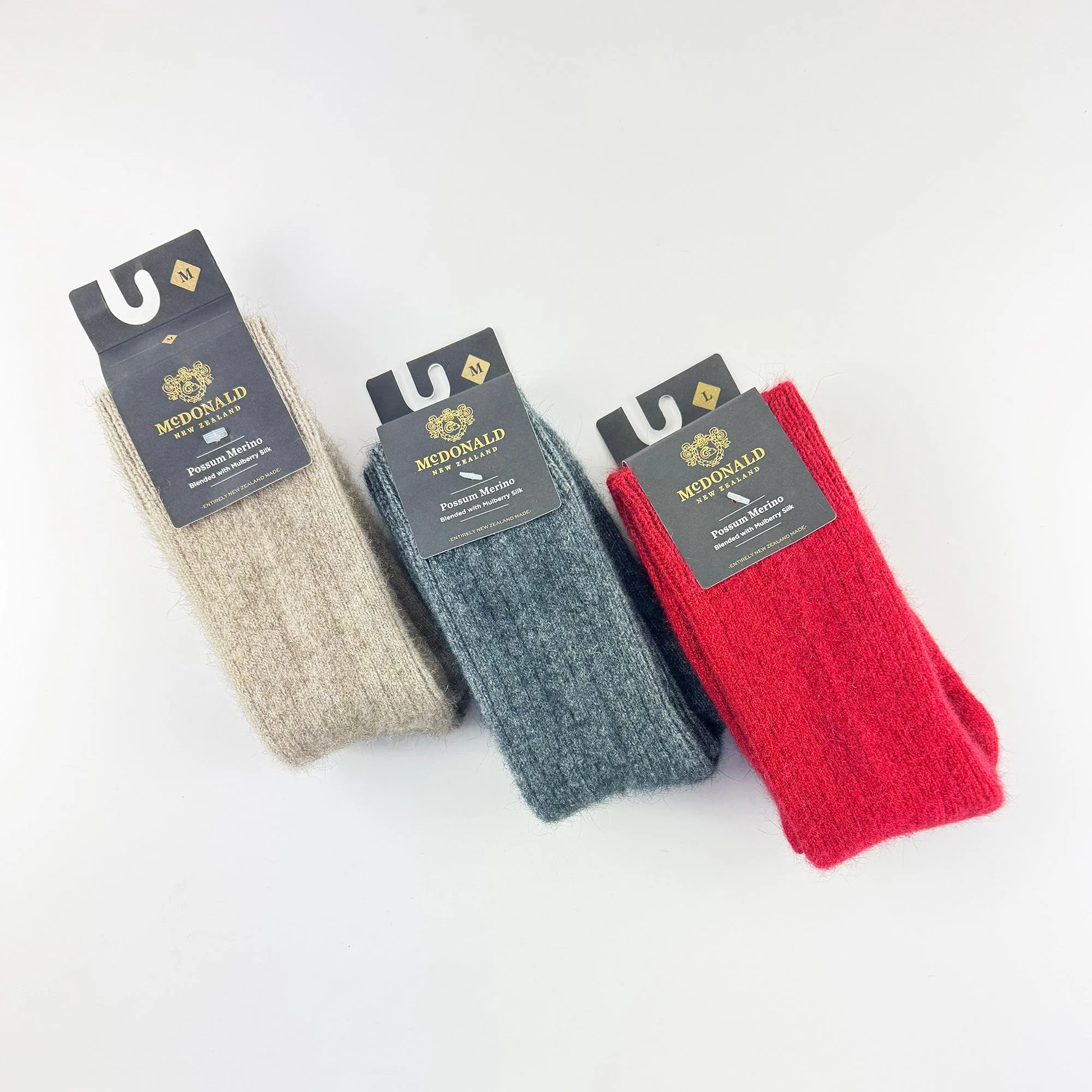 Unisex NZ Possum Merino Silk Rib Socks - Image 5