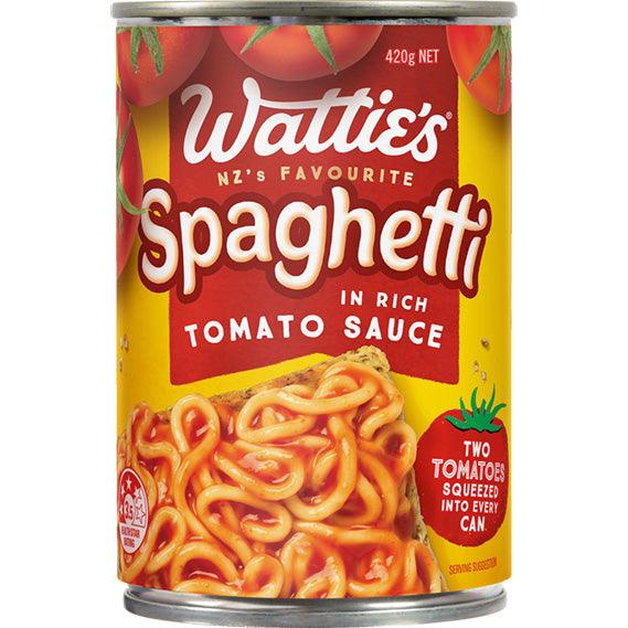 Watties Spaghetti - Canned in Tomato Sauce - A Kiwi Staple